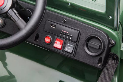 Akumuliatorinis automobilis LEAN CARS JH103 karinis žalias 4x4