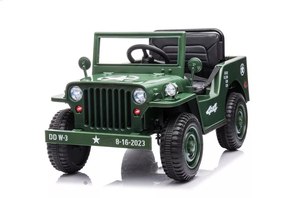 Akumuliatorinis automobilis LEAN CARS JH103 karinis žalias 4x4