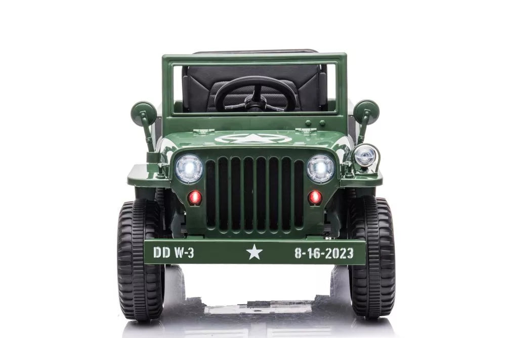 Akumuliatorinis automobilis LEAN CARS JH103 karinis žalias 4x4