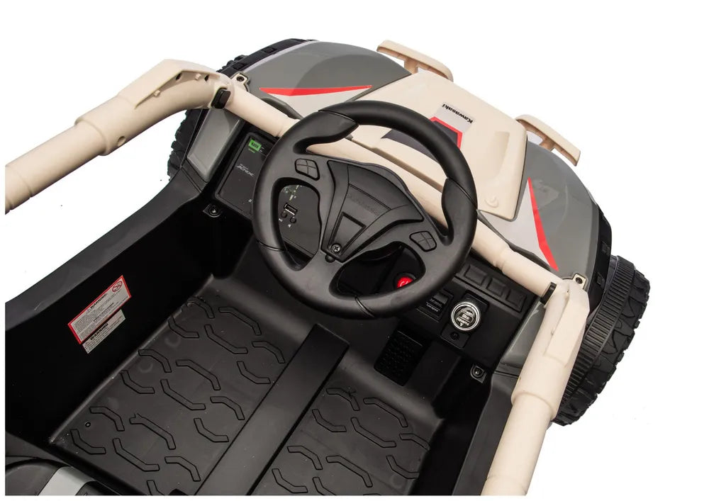 Akumuliatorinis automobilis LEAN CARS Kawasaki JS330 24V5Ah Juodas-Smėlinis