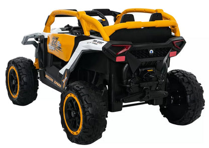 Akumuliatorinis automobilis LEAN CARS M3, baltai geltonas, 4x4