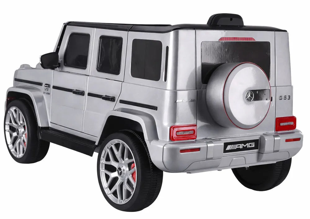 Akumuliatorinis automobilis LEAN CARS Mercedes G63 S306-1, sidabrinis