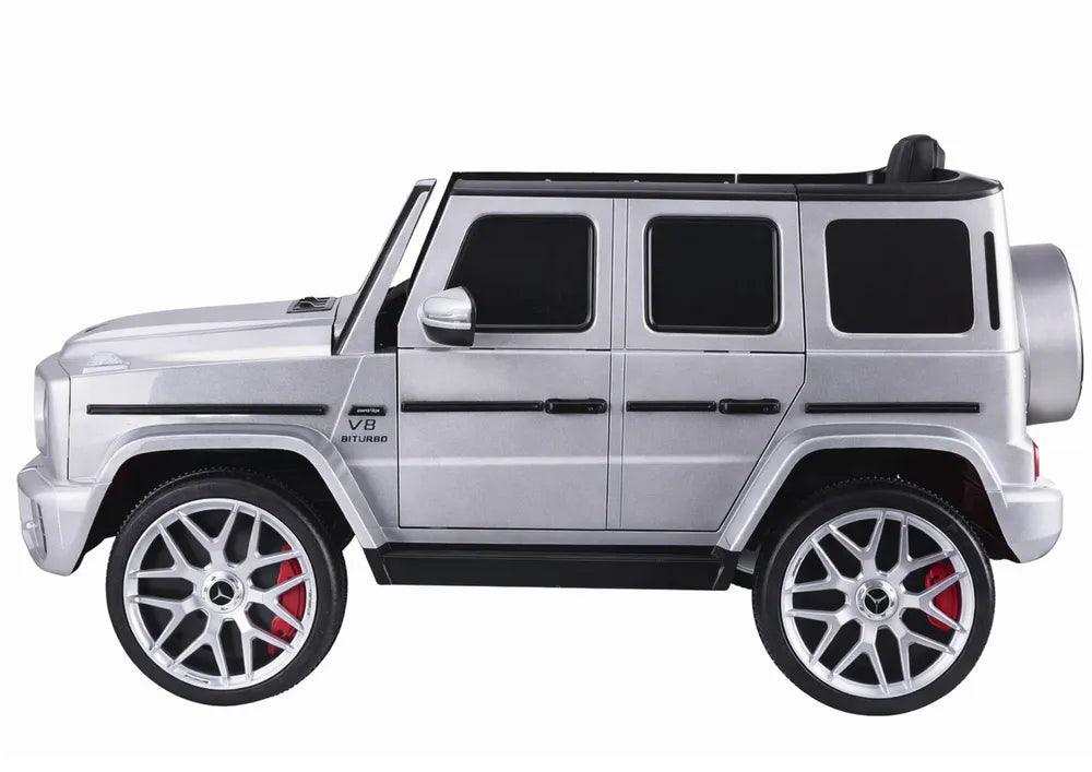 Akumuliatorinis automobilis LEAN CARS Mercedes G63 S306-1, sidabrinis