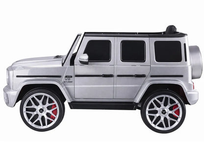 Akumuliatorinis automobilis LEAN CARS Mercedes G63 S306-1, sidabrinis