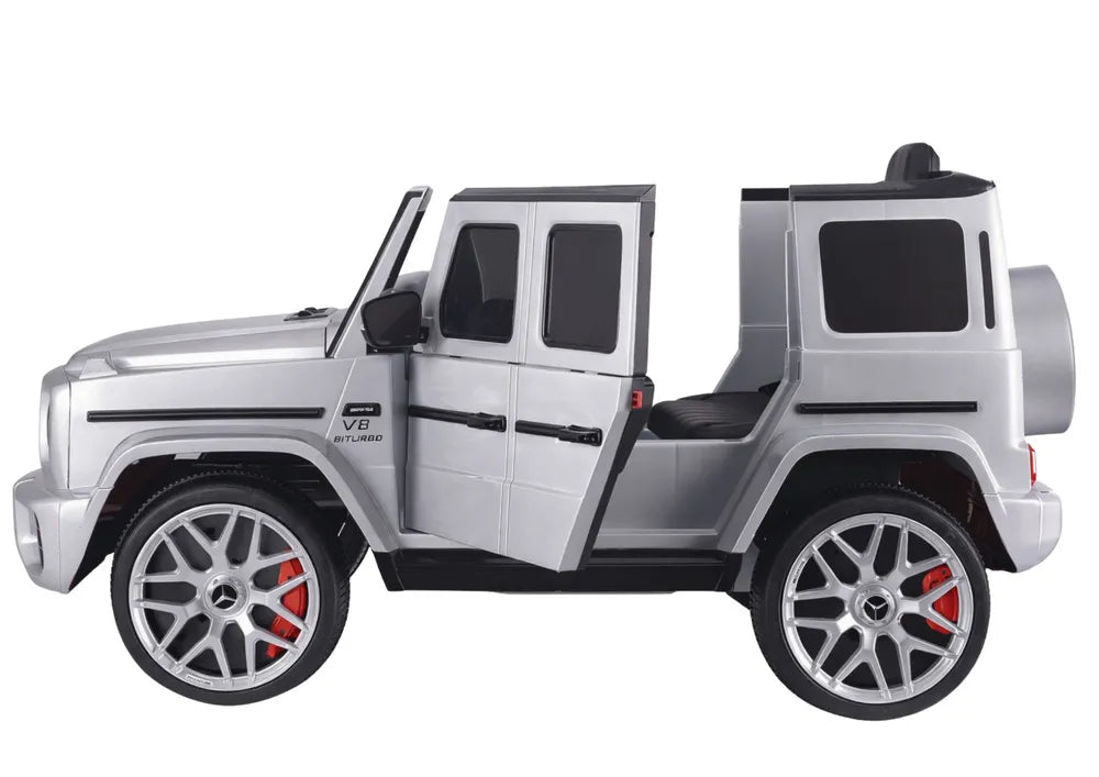 Akumuliatorinis automobilis LEAN CARS Mercedes G63 S306-1, sidabrinis
