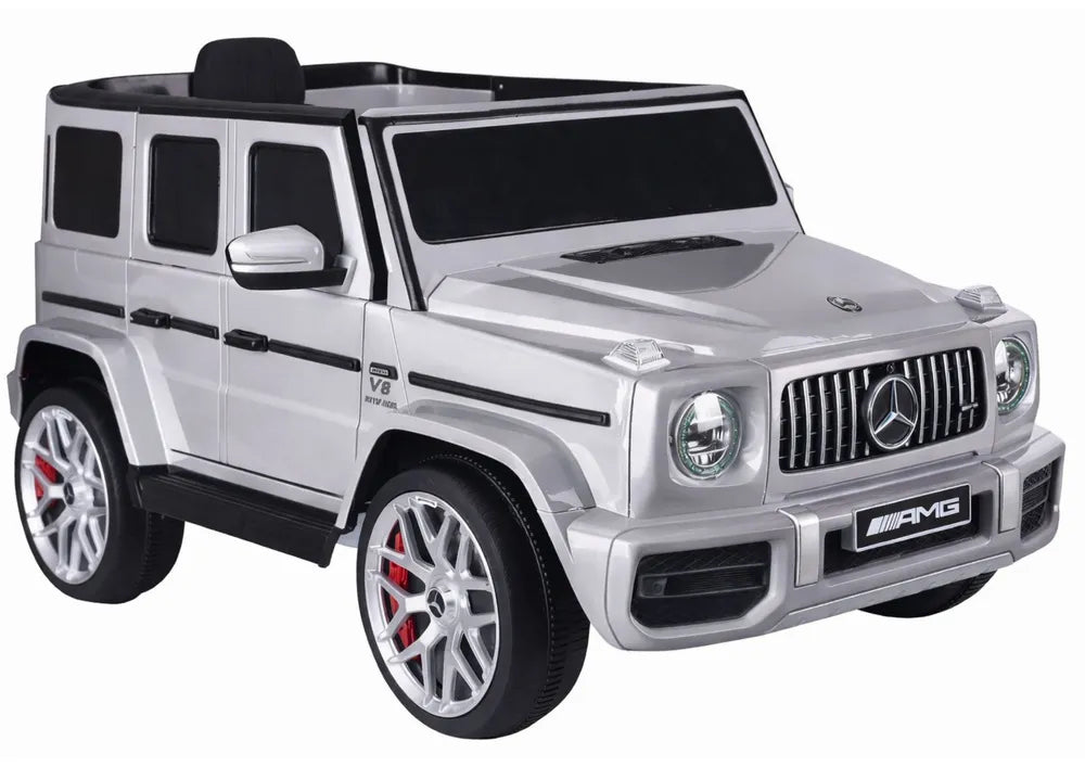 Akumuliatorinis automobilis LEAN CARS Mercedes G63 S306-1, sidabrinis