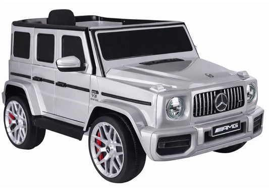 Akumuliatorinis automobilis LEAN CARS Mercedes G63 S306-1, sidabrinis