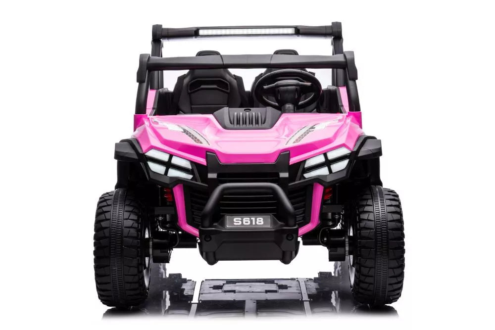 Akumuliatorinis automobilis LEAN CARS S618 rožinis 4x4