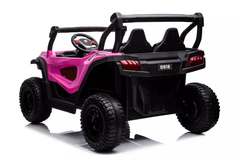 Akumuliatorinis automobilis LEAN CARS S618 rožinis 4x4