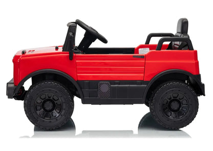 Akumuliatorinis automobilis LEAN CARS Unimog HM7588 6V4Ah, raudonas