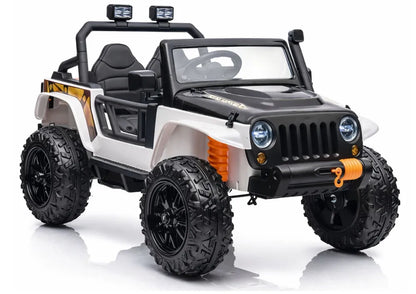 Akumuliatorinis automobilis LEAN CARS XB-1118 su pulteliu, LED žibintais, baltas