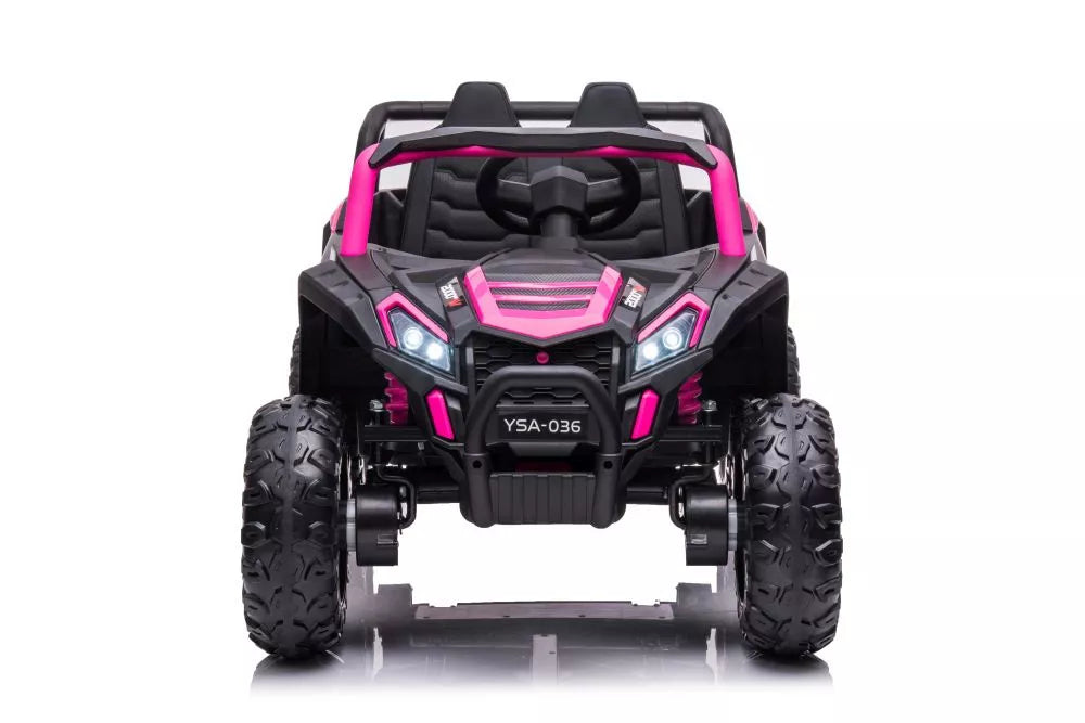 Akumuliatorinis automobilis LEAN CARS YSA036 rožinis 4x4