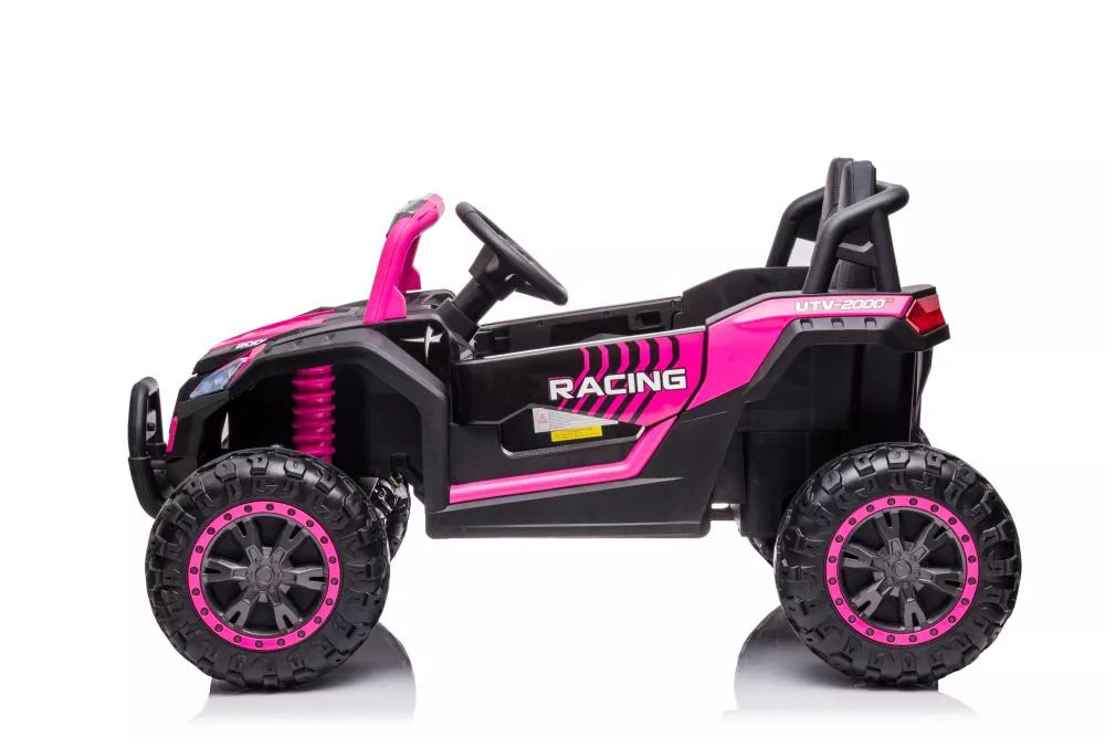 Akumuliatorinis automobilis LEAN CARS YSA036 rožinis 4x4
