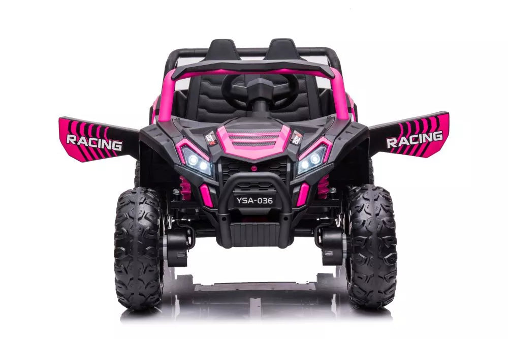 Akumuliatorinis automobilis LEAN CARS YSA036 rožinis 4x4