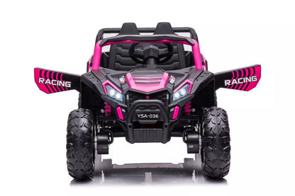 Akumuliatorinis automobilis LEAN CARS YSA036 rožinis 4x4