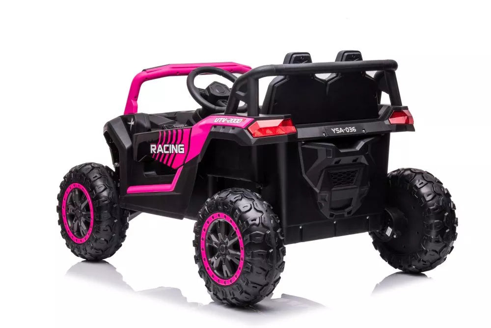 Akumuliatorinis automobilis LEAN CARS YSA036 rožinis 4x4