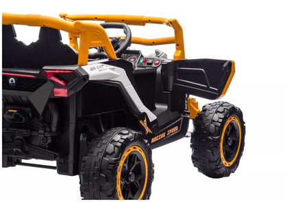 Akumuliatorinis automobilis M2 geltonas 4x4