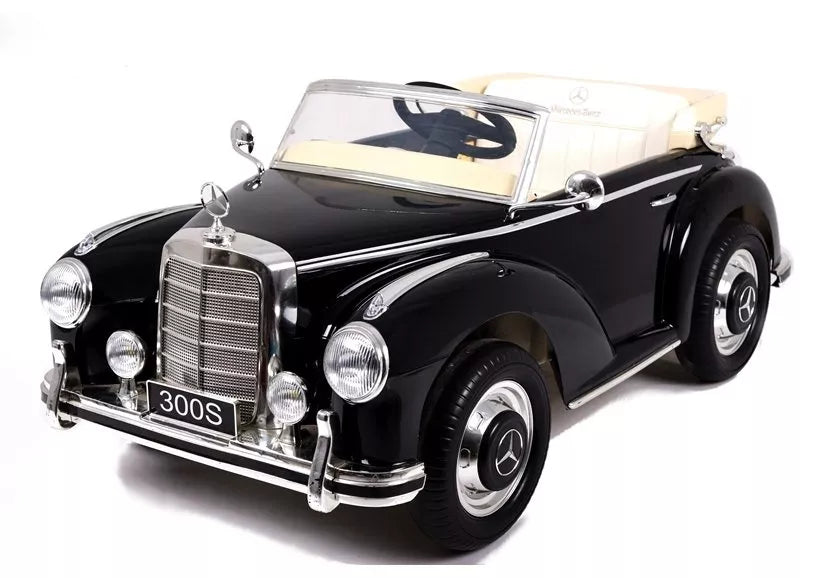 Akumuliatorinis automobilis Mercedes 300S, juodas lakuotas