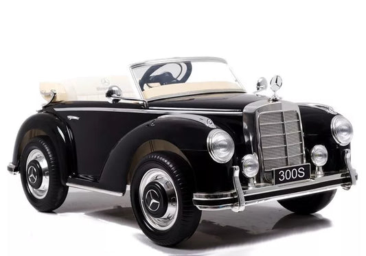 Akumuliatorinis automobilis Mercedes 300S, juodas lakuotas