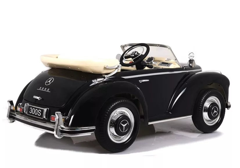 Akumuliatorinis automobilis Mercedes 300S, juodas lakuotas