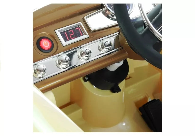 Akumuliatorinis automobilis Mercedes 300S smėlio spalvos