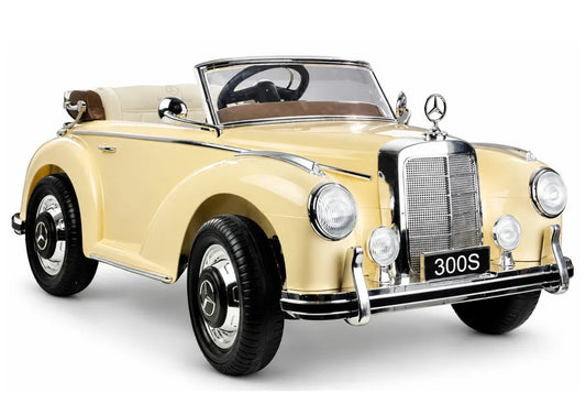 Akumuliatorinis automobilis Mercedes 300S smėlio spalvos