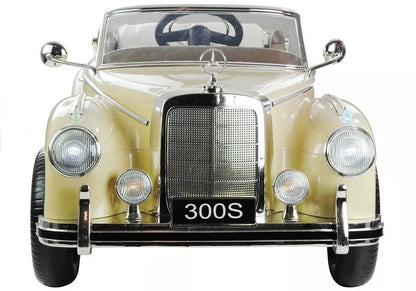 Akumuliatorinis automobilis Mercedes 300S smėlio spalvos