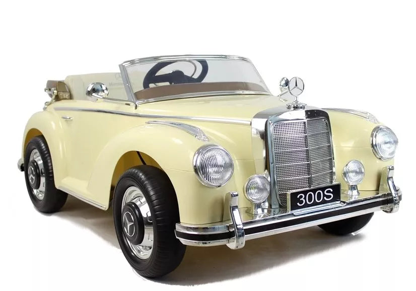 Akumuliatorinis automobilis Mercedes 300S smėlio spalvos