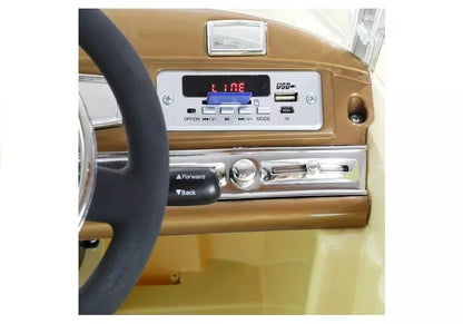 Akumuliatorinis automobilis Mercedes 300S smėlio spalvos