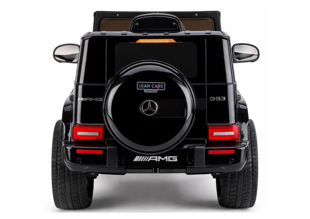 Akumuliatorinis automobilis Mercedes AMG G 63, juodas, lakuotas
