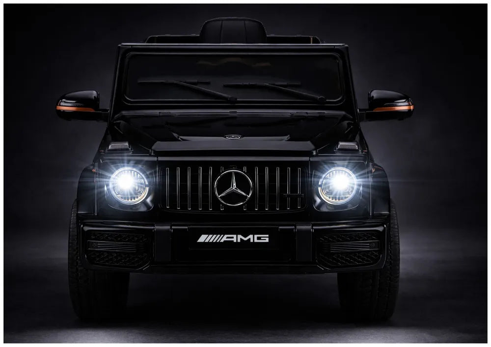 Akumuliatorinis automobilis Mercedes AMG G 63, juodas, lakuotas