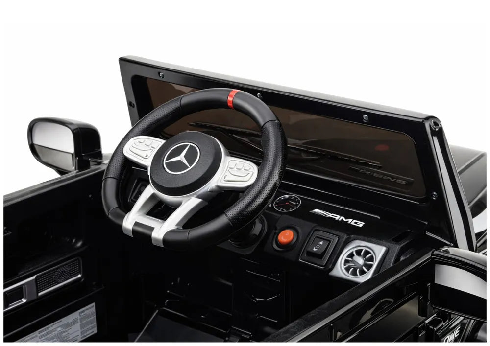 Akumuliatorinis automobilis Mercedes AMG G 63, juodas, lakuotas