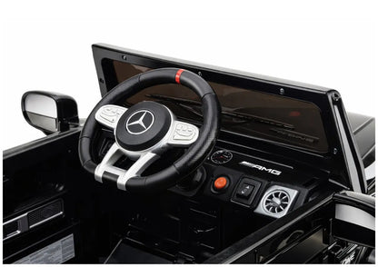 Akumuliatorinis automobilis Mercedes AMG G 63, juodas, lakuotas
