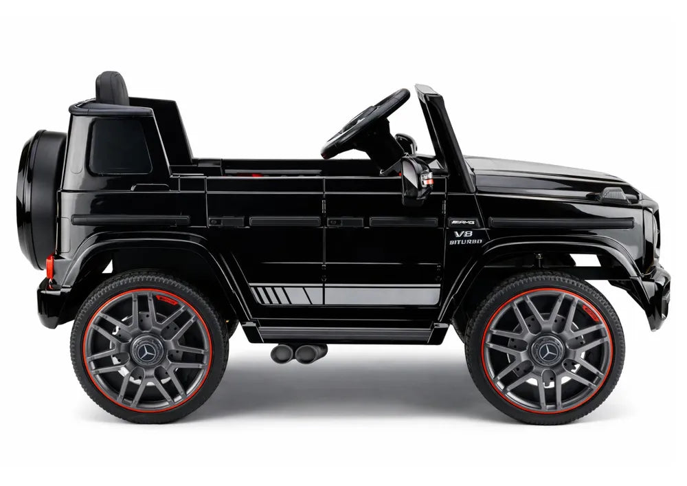 Akumuliatorinis automobilis Mercedes AMG G 63, juodas, lakuotas
