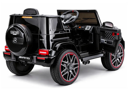Akumuliatorinis automobilis Mercedes AMG G 63, juodas, lakuotas