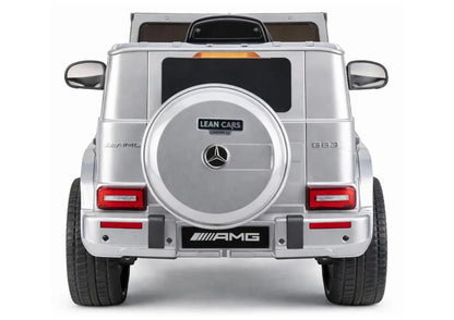 Akumuliatorinis automobilis Mercedes AMG G 63, sidabrinės spalvos, lakuotas