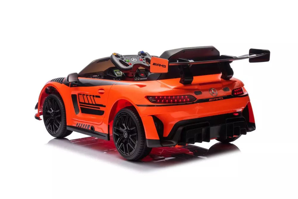 Akumuliatorinis automobilis Mercedes AMG GT3 oranžinis