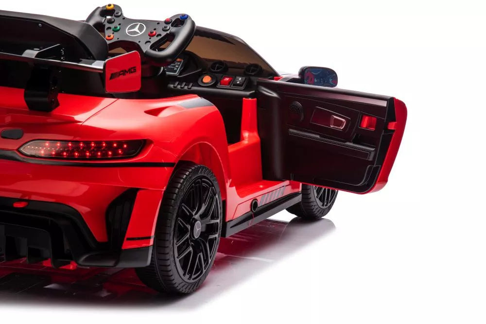 Akumuliatorinis automobilis Mercedes AMG GT3 raudonos spalvos