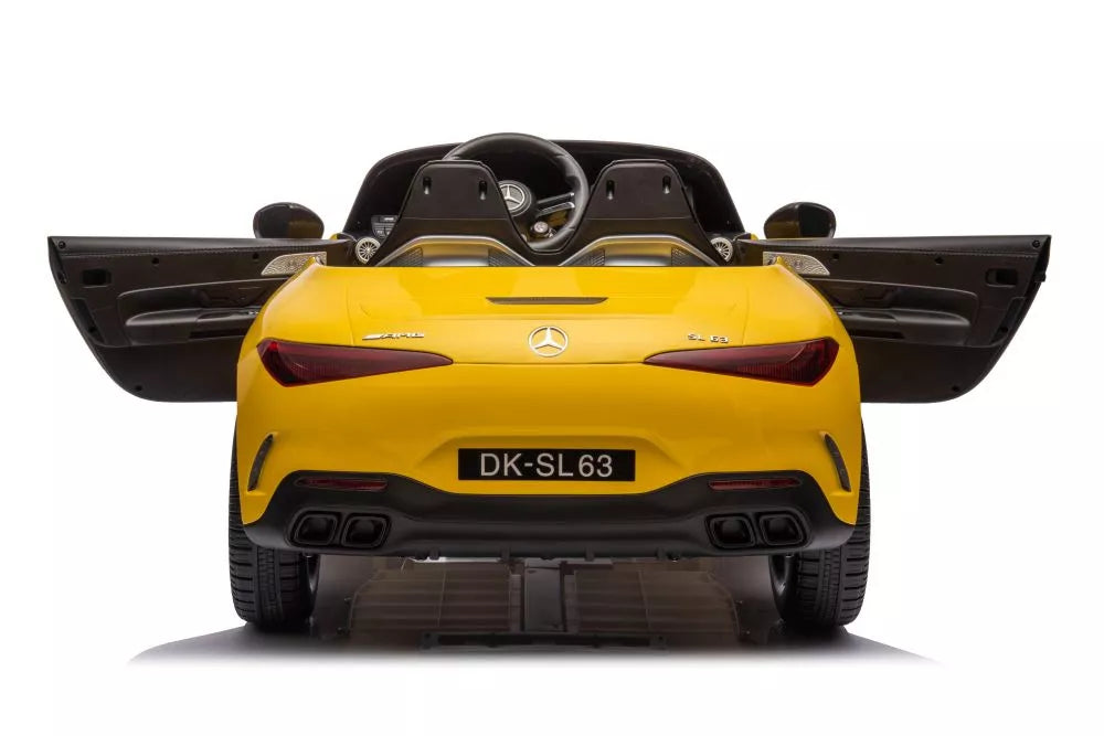 Akumuliatorinis automobilis Mercedes AMG SL63, geltonai dažytas