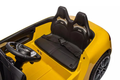 Akumuliatorinis automobilis Mercedes AMG SL63, geltonai dažytas