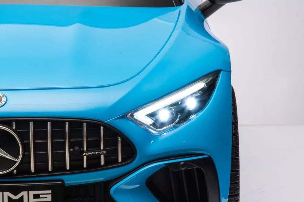 Akumuliatorinis automobilis Mercedes AMG SL63, mėlynas lakuotas