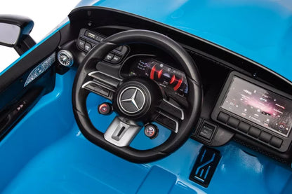 Akumuliatorinis automobilis Mercedes AMG SL63, mėlynas lakuotas
