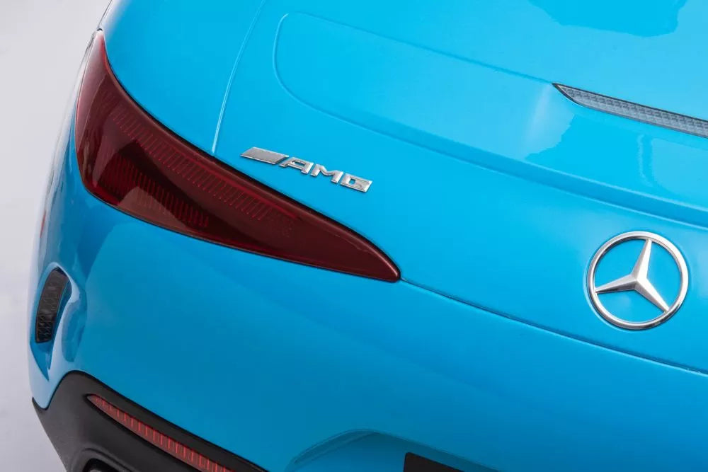 Akumuliatorinis automobilis Mercedes AMG SL63, mėlynas lakuotas