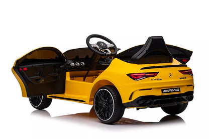 Akumuliatorinis automobilis Mercedes CLA 45s AMG geltonas 4x4
