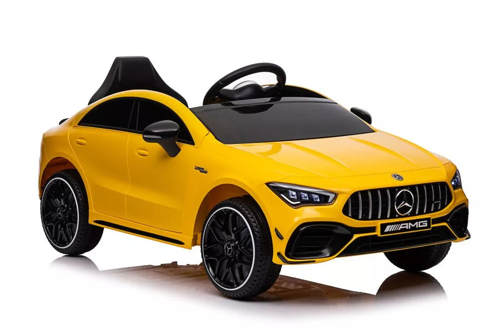 Akumuliatorinis automobilis Mercedes CLA 45s AMG geltonas 4x4