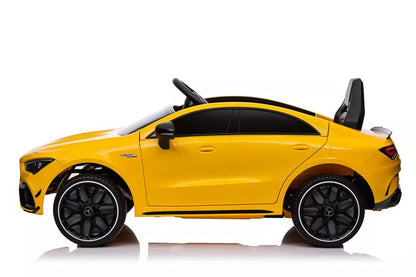 Akumuliatorinis automobilis Mercedes CLA 45s AMG geltonas 4x4