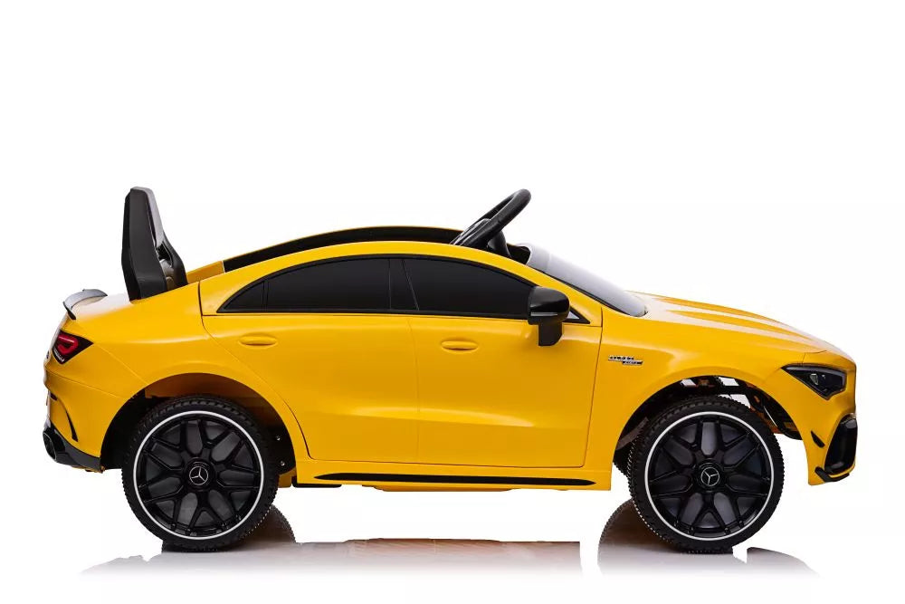 Akumuliatorinis automobilis Mercedes CLA 45s AMG geltonas 4x4