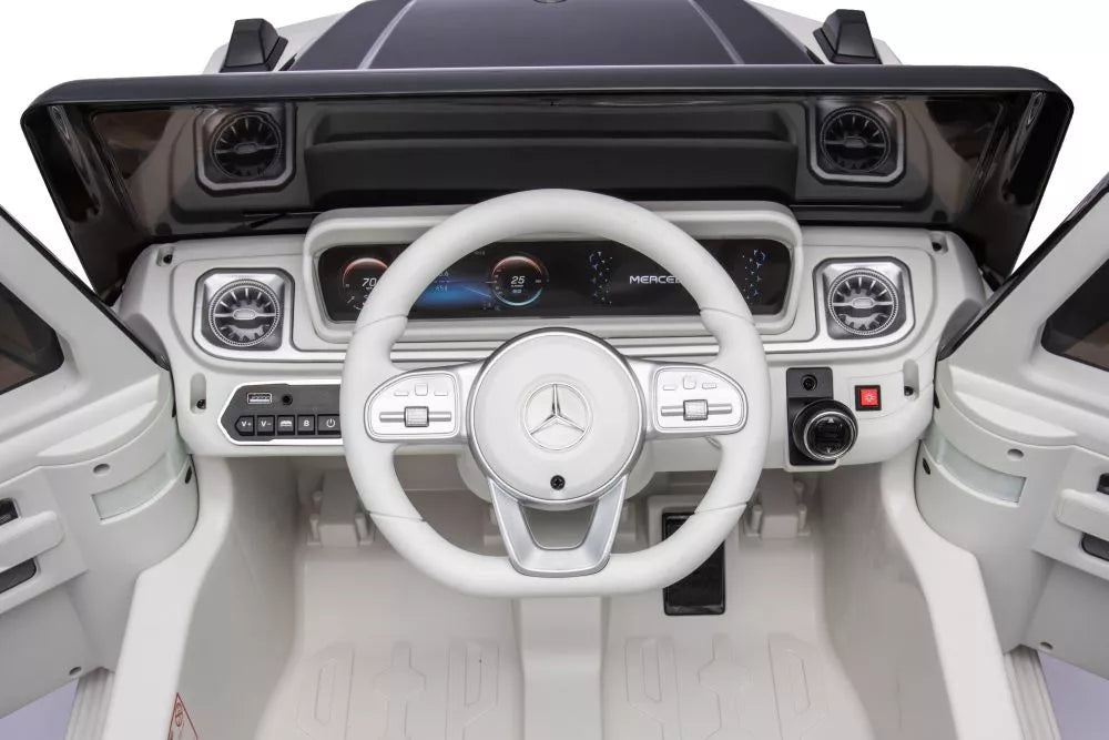 Akumuliatorinis automobilis Mercedes EQG 4x4 baltas