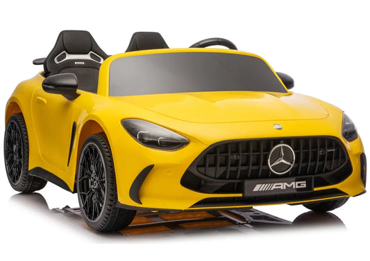 Akumuliatorinis automobilis Mercedes GT63 AMG DK-GT63 24V LCD geltonas