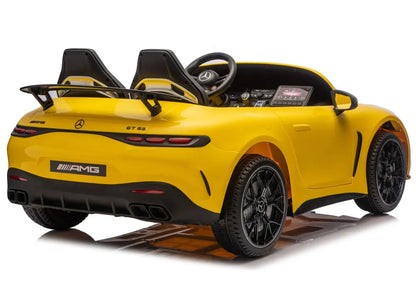 Akumuliatorinis automobilis Mercedes GT63 AMG DK-GT63 24V LCD geltonas